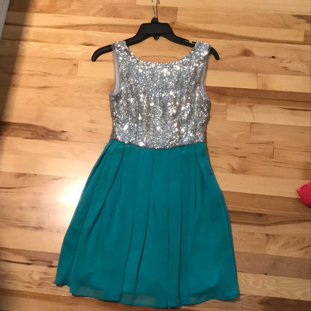 Sequin and green dress